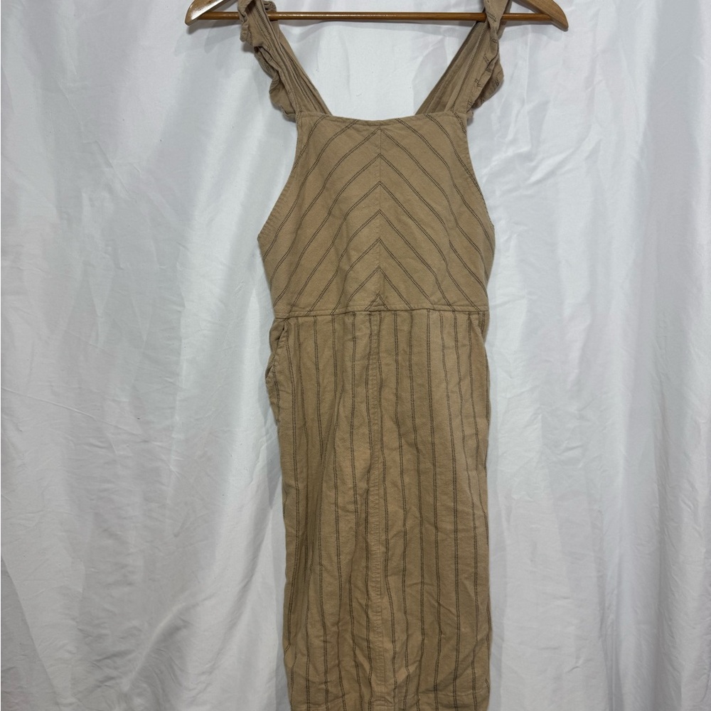 Orange Creek Tan Striped Midi Dress | Women’s Small